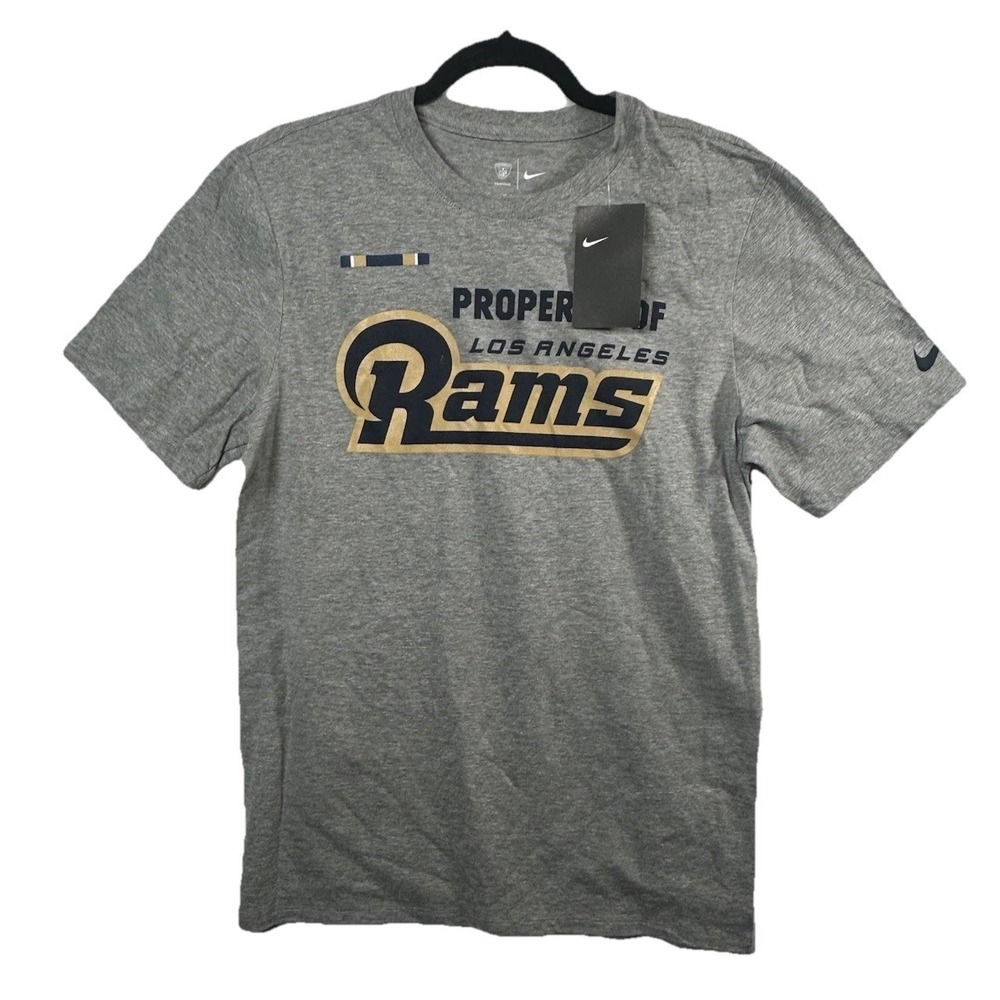 New‎ Los Angeles Rams Shirt Men's Medium Nike NFL Gray Athletic Cut Nike Tee